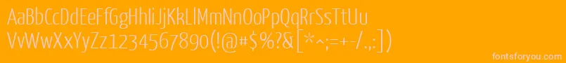 YanonekaffeesatzLight Font – Pink Fonts on Orange Background