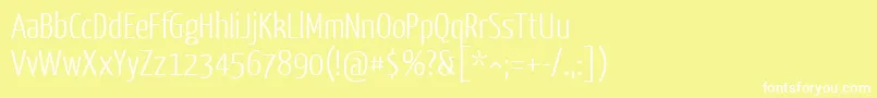 YanonekaffeesatzLight Font – White Fonts on Yellow Background