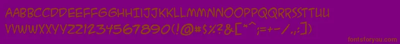 AcmesecretagentbbReg Font – Brown Fonts on Purple Background