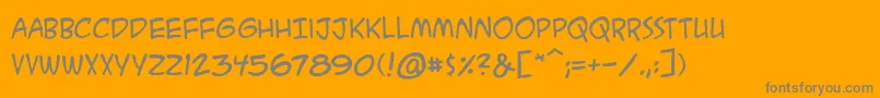 Czcionka AcmesecretagentbbReg – szare czcionki na pomarańczowym tle