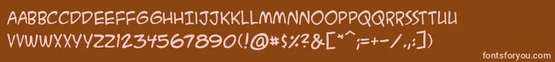 Шрифт AcmesecretagentbbReg – розовые шрифты на коричневом фоне