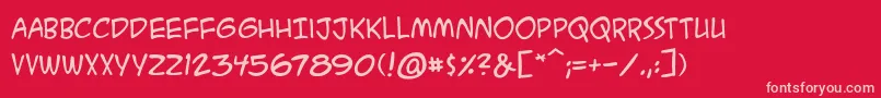 AcmesecretagentbbReg Font – Pink Fonts on Red Background