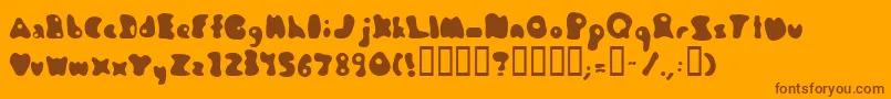 Jambotango Font – Brown Fonts on Orange Background