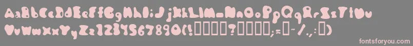 フォントJambotango – 灰色の背景にピンクのフォント
