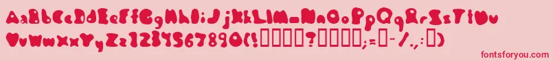 Jambotango Font – Red Fonts on Pink Background