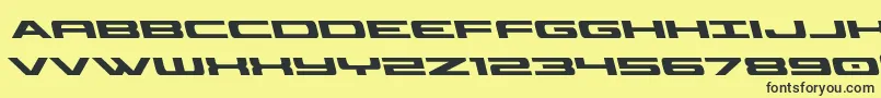 Fonte Classiccobraleft – fontes pretas em um fundo amarelo