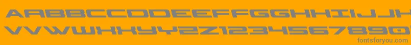 Czcionka Classiccobraleft – szare czcionki na pomarańczowym tle