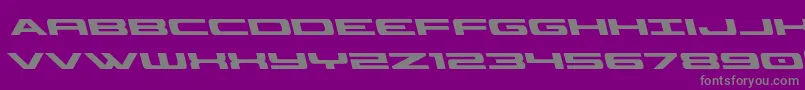 Classiccobraleft-Schriftart – Graue Schriften auf violettem Hintergrund