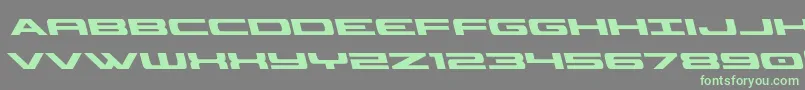 Classiccobraleft-Schriftart – Grüne Schriften auf grauem Hintergrund