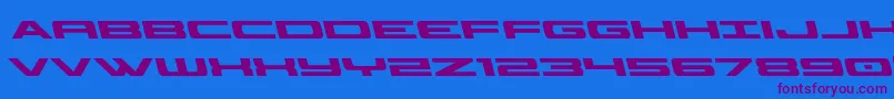 Classiccobraleft Font – Purple Fonts on Blue Background