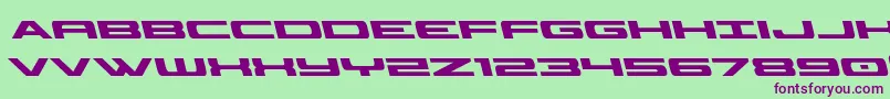 Police Classiccobraleft – polices violettes sur fond vert