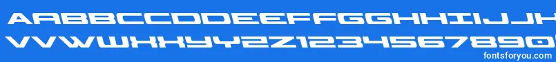 Classiccobraleft Font – White Fonts on Blue Background
