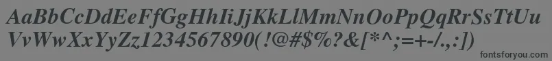 DabbingtonBoldItalic2 Font – Black Fonts on Gray Background