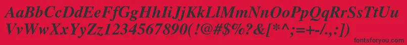 DabbingtonBoldItalic2 Font – Black Fonts on Red Background