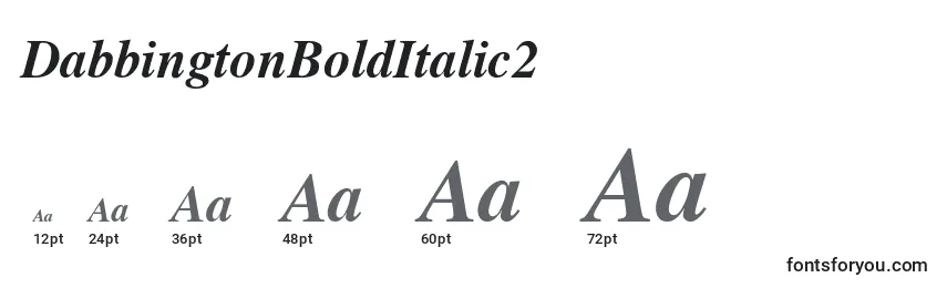 DabbingtonBoldItalic2 Font Sizes