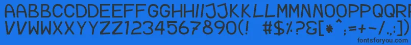 TpfRubberDucky Font – Black Fonts on Blue Background