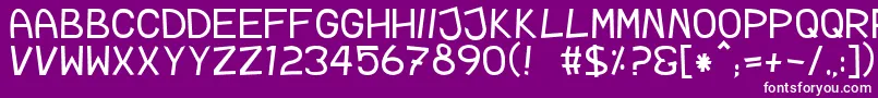 TpfRubberDucky Font – White Fonts on Purple Background