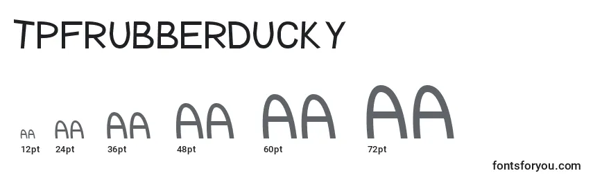 Размеры шрифта TpfRubberDucky