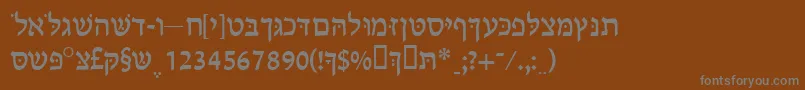 フォントCabalossk – 茶色の背景に灰色の文字