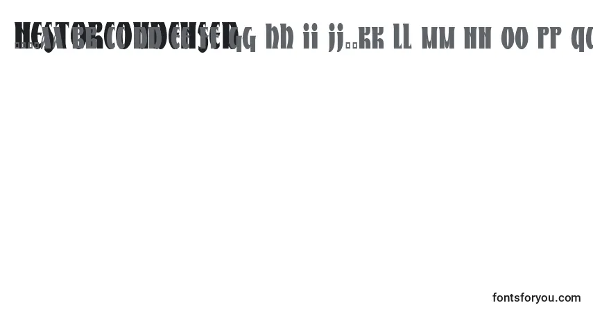 Czcionka NestorCondensed – alfabet, cyfry, specjalne znaki