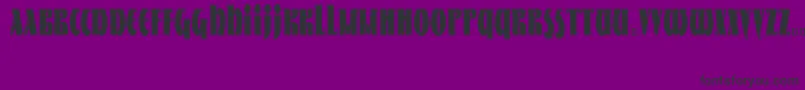 NestorCondensed-fontti – mustat fontit violetilla taustalla