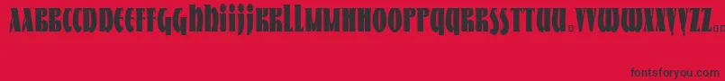 NestorCondensed Font – Black Fonts on Red Background