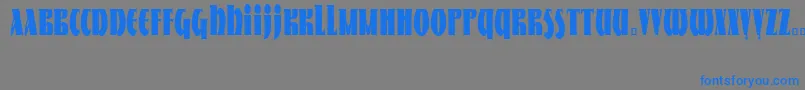 NestorCondensed Font – Blue Fonts on Gray Background