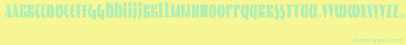 Police NestorCondensed – polices vertes sur fond jaune