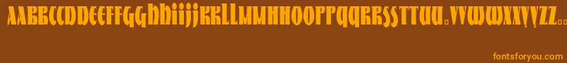 fuente NestorCondensed – Fuentes Naranjas Sobre Fondo Marrón