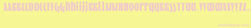 フォントNestorCondensed – ピンクのフォント、黄色の背景