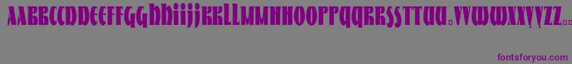 フォントNestorCondensed – 紫色のフォント、灰色の背景