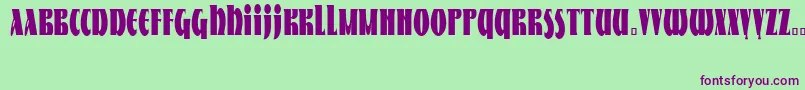 NestorCondensed Font – Purple Fonts on Green Background