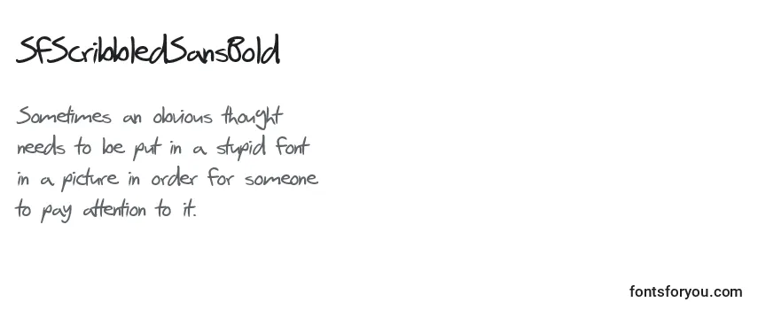 Schriftart SfScribbledSansBold