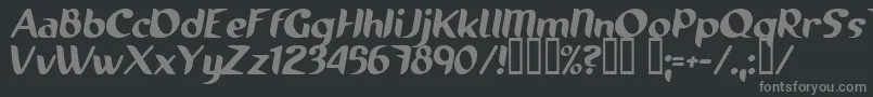 フォントRunnings – 黒い背景に灰色の文字