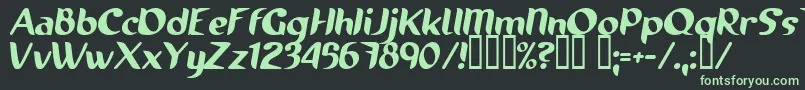 Runnings Font – Green Fonts on Black Background