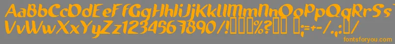 Runnings Font – Orange Fonts on Gray Background