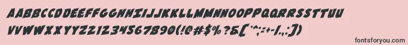 Flyingleatherv2rotal Font – Black Fonts on Pink Background