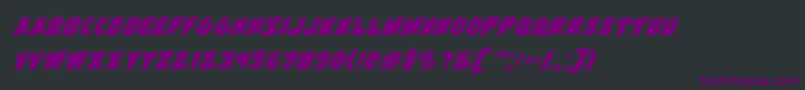 Flyingleatherv2rotal-Schriftart – Violette Schriften auf schwarzem Hintergrund