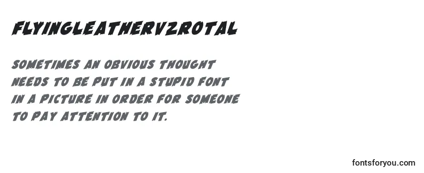 Review of the Flyingleatherv2rotal Font