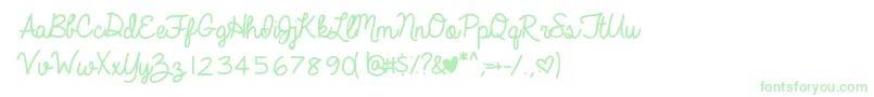 AlwaysInMyHeart-Schriftart – Grüne Schriften