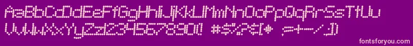 SfTelegraphicBoldItalic Font – Pink Fonts on Purple Background