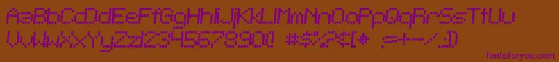 SfTelegraphicBoldItalic Font – Purple Fonts on Brown Background