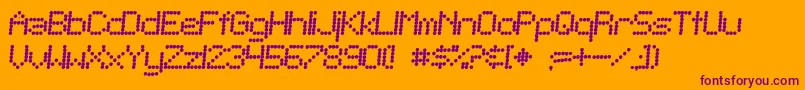 SfTelegraphicBoldItalic Font – Purple Fonts on Orange Background