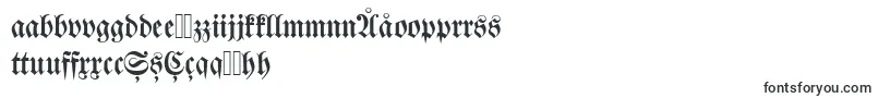 Czcionka Dswalbaumfraktur – uzbeckie czcionki