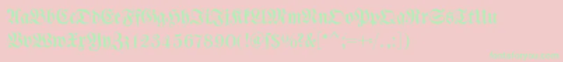 Dswalbaumfraktur Font – Green Fonts on Pink Background