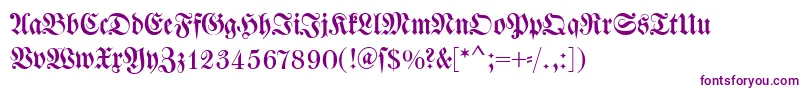 Dswalbaumfraktur Font – Purple Fonts on White Background