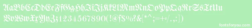 Dswalbaumfraktur Font – White Fonts on Green Background