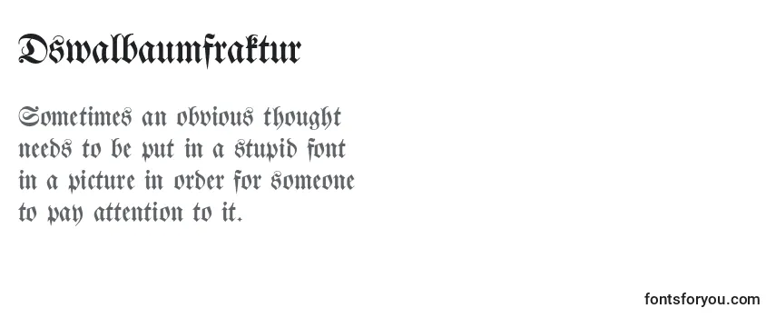 Review of the Dswalbaumfraktur Font