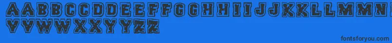 Czcionka Trigun – czarne czcionki na niebieskim tle