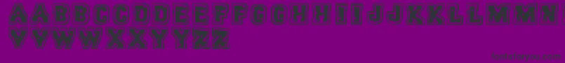 Trigun-Schriftart – Schwarze Schriften auf violettem Hintergrund